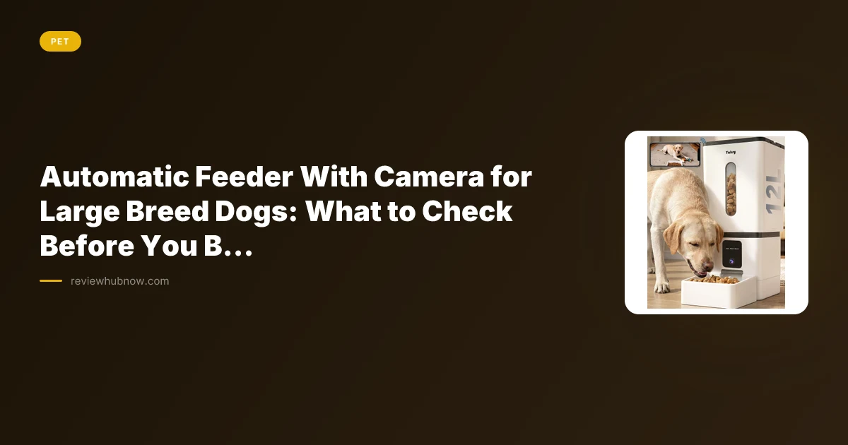 Automatic Feeder With Camera for Large Dogs: What to Check
